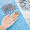 150Pcs 5 Style 304 Stainless Steel Hoop Earring Findings STAS-UN0050-92-4