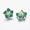 Handmade Polymer Clay 3D Flower Plumeria Beads CLAY-Q192-15mm-06-2