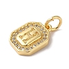 Real 18K Gold Plated Brass Micro Pave Clear Cubic Zirconia Pendants KK-L216-002G-H-2