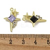 Rack Plating Alloy Rhinestone Pendants PALLOY-F312-20G-3