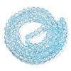 Transparent Crackle Baking Painted Glass Beads Strands DGLA-T003-01A-06-2