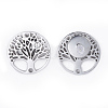 Stainless Steel Pendants Necklaces and Stud Earrings Jewelry Sets SJEW-JS01027-11