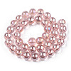 Electroplate Transparent Glass Beads Strands GLAA-T032-T10mm-AB10-2