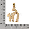 Mother's Day Ion Plating(IP) 304 Stainless Steel Pendants STAS-U002-08G-3