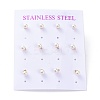 Plastic Imitation Pearl Stud Earrings STAS-D0001-03-G-B-3