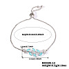 Brass Micro Pave Cubic Zirconia Box Chain Slider Bracelets DJ2694-6-1