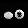 Imitation Jade Glass European Beads GPDL-N004-B14mm-B01-2