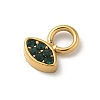 Ion Plating(IP) 304 Stainless Steel with Rhinestone Charms STAS-G351-12G-03-2