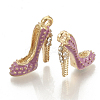 Alloy Enamel Stilettos Pendants X-ENAM-S115-042B-2