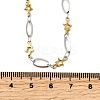 304 Stainless Steel Star Link Chain Necklaces for Women NJEW-A046-02A-GP-5