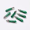Synthetic Malachite Pointed Pendants G-P309-10-1
