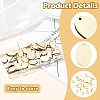 DIY Rhombus/Triangle/Oval Natural Poplar Wood Pendant Dangle Earring Making Kits DIY-YW0010-47-3