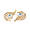 Brass Micro Pave Cubic Zirconia Pendants ZIRC-F136-06G-02-3