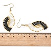 Glass Braided Beads Dangle Earrings EJEW-MZ00746-7