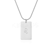 European Style 304 Stainless Steel Zodiac Pendant Necklaces for Women NF9603-5-1