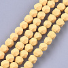 Spray Painted Non-magnetic Synthetic Hematite Beads Strands G-T116-16-07-1
