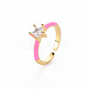 Brass Enamel Cuff Rings RJEW-T016-30E-NF-3