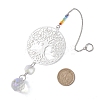 201 Stainless Steel Tree of Life Shape & Rainbow Crystal Glass Hanging Suncatcher HJEW-JM04680-3