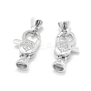 Anti-Tarnish Rhodium Plated 925 Sterling Silver Lobster Claw Clasps STER-L055-062P-3