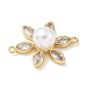 Brass Pave Cubic Zirconia Connector Charms KK-P342-04G-2