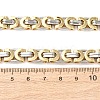 9MM Two Tone 304 Stainless Steel Byzantine Chain Necklaces for Women Men NJEW-F363-03GP-5