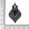 Spray Painted 430 Stainless Steel Etched Metal Embellishments Pendants STAS-A192-04EB-3