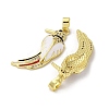 Brass Micro Pave Cubic Zirconia Pendants KK-F903-02G-2