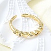 Brass Micro Pave Clear Cubic Zirconia Open Cuff Rings for Women RJEW-F179-05G-4