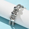 304 Stainless Steel Mesh Chains Bracelets for Women BJEW-D344-02P-1