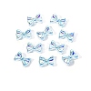 Electroplated Bowknot Resin Cabochons MRMJ-R128-16D-1