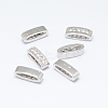 Oval Brass Micro Pave Cubic Zirconia Multi-Strand Links ZIRC-P004-09P-NR-1