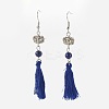 Nylon Tassel Earrings EJEW-JE02829-02-1