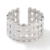 Non-Tarnish 304 Stainless Steel Net Open Cuff Rings RJEW-K273-02P-2