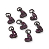 Brass Micro Pave Cubic Zirconia Charms LS-RB-I078-66B-01-NR-1