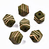 Painted Natural Wood Beads WOOD-T021-52B-04-1