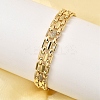 Brass Panther Chain Bracelets for Men Women BJEW-H630-01G-1