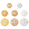 24Pcs Rack Plating Brass Pave Clear Cubic Zirconia Beads KK-TA0002-59-3
