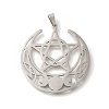 304 Stainless Steel Pendants STAS-S144-05P-C-1