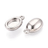 304 Stainless Steel Pendant Cabochon Settings STAS-N114-47P-2