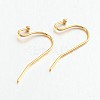 Brass Earring Hooks for Earring Designs KK-M142-01G-RS-1