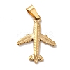 PVD Vacuum Plating 201 Stainless Steel Pendants STAS-P314-19G-1
