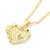 Heart Brass Micro Pave Clear Cubic Zirconia for Women LS-NJEW-B100-07G-1