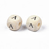 Printed Natural Wood Beads WOOD-T026-001A-4