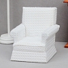 Wood & Fabric Armchair Sofa Miniature Ornaments PW-WG887AE-01-2