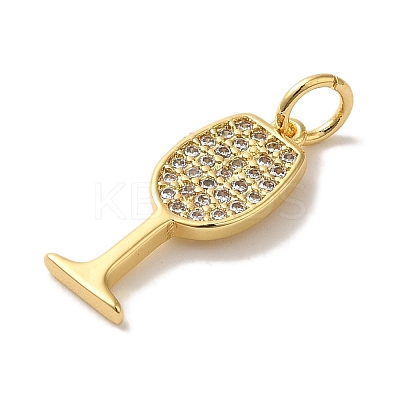 Brass Micro Pave Cubic Pendants KK-U027-07G-01-1