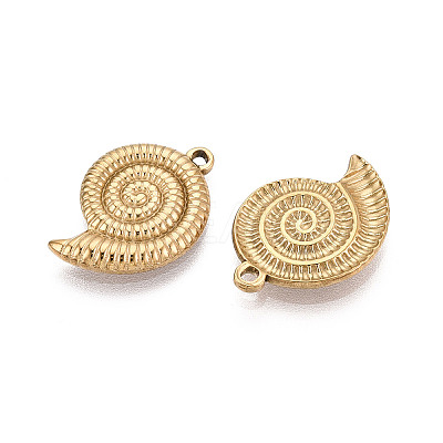 304 Stainless Steel Conch Pendants STAS-T069-27G-1