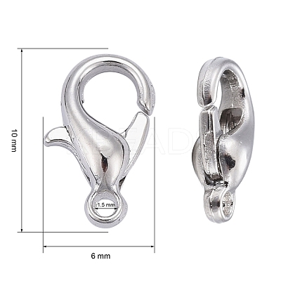 Zinc Alloy Lobster Claw Clasps X-E103-1