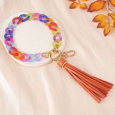 Chain Link Wristlet Keychain HJEW-SW00014-07-1