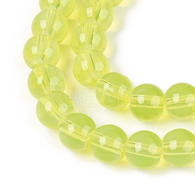 Baking Paint Glass Beads Strands DGLA-Q023-8mm-DB20-1