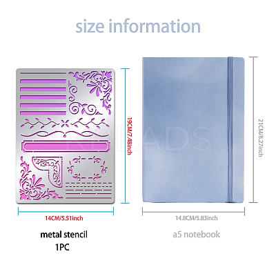 Stainless Steel Cutting Dies Stencils DIY-WH0289-024-1